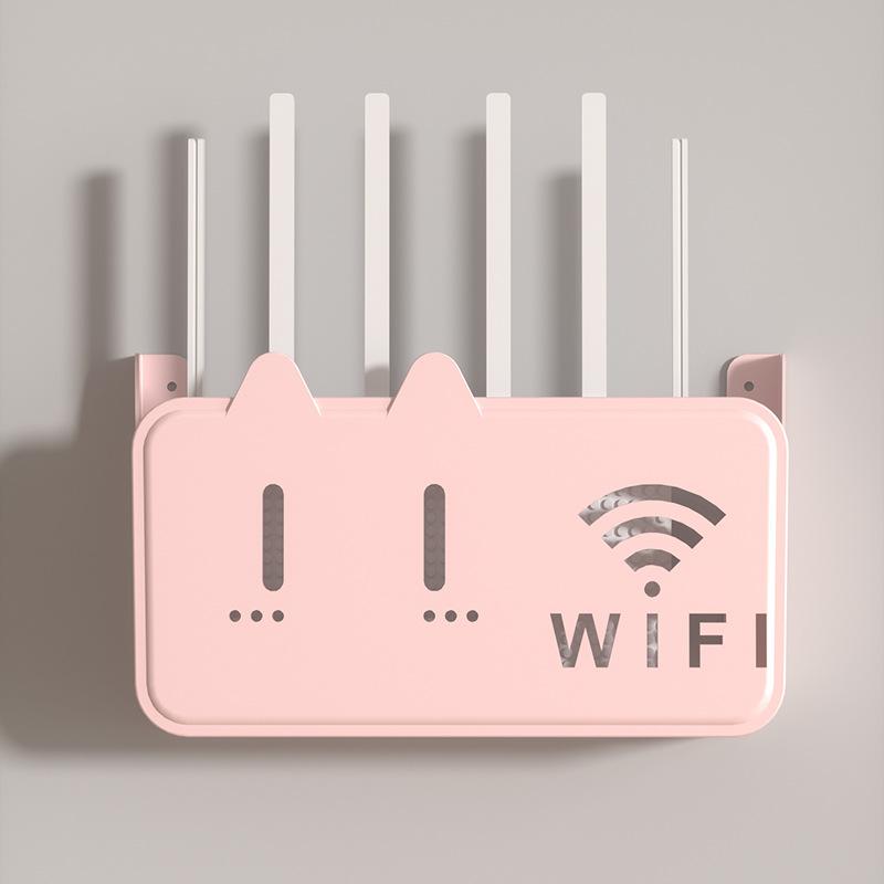 Étagère de routeur Wifi sans fil, boîte de rangement murale à suspendre, boîte de rangement en plastique ABS, support d'alimentation de câble, boîte de rangement, décoration de la maison