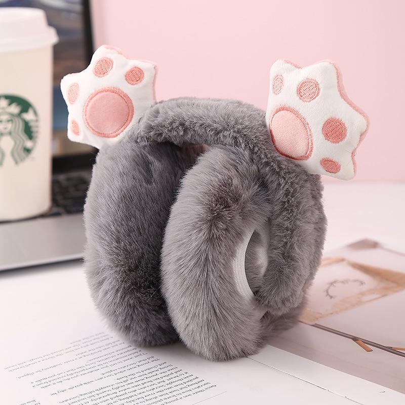 Winter Cartoon Cat Earmuffs: Cute, Warm Protection for Students and Outdoor Enthusiasts