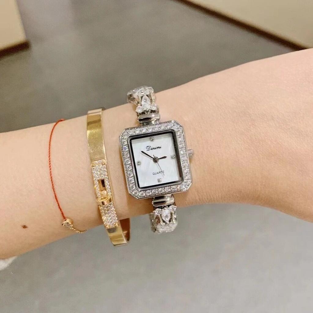 Square Bracelet Watch Women'S Diamond-Encrusted Diamond-Filled Exquisite Fritillary Niche Fashion Women'S Watch