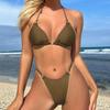 Costume da bagno bikini sexy da donna spezzato in stile europeo e americano 2025
