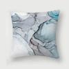 Inky Blue Marble Print Pattern Cushion Cover Home Living Room Sofa Decoration Square Polyester Throw Pillow 45X45Cm