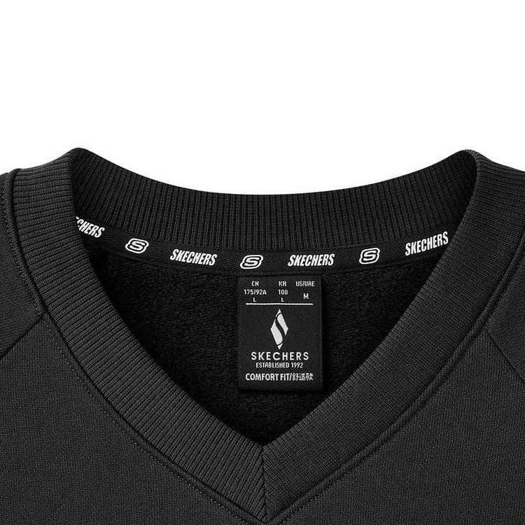 Skechers Sport Alliance Series Fashion Comfortable Skin-Friendly Soft V-Neck Sweatshirt Unisex Sweatshirt L325U039-0018