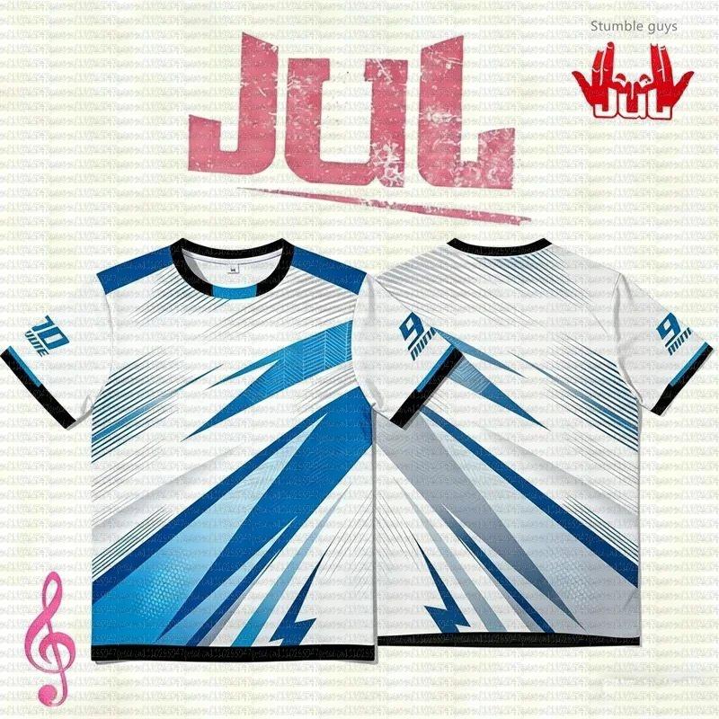 2026 Nowy Album JUL Koszulka Raper Francuski Hip Hop Streetwear Okrągły Dekolt Krótki Rękaw T-shirt Męski i Damski Casualowa Oddychająca Koszulka
