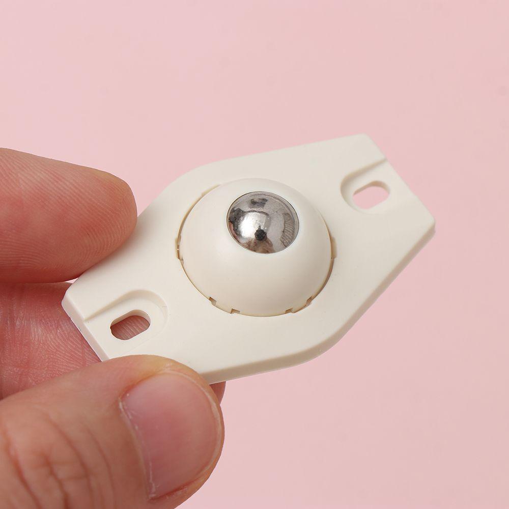 Low Noise Mini Swivel Casters Boxes Roller Self Adhesive Pulley 360º Universal Wheels Mini Universal Pulley Paste Casters white