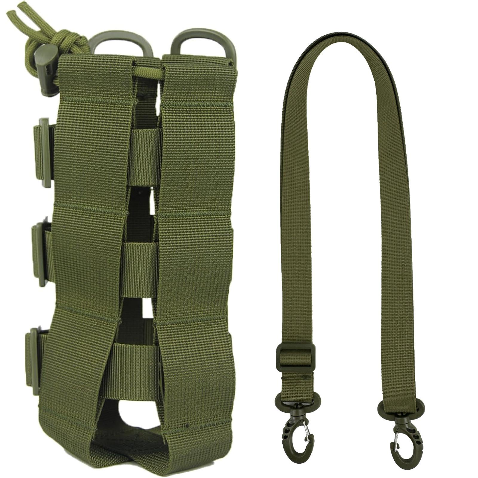 

Outdoor Travel Hiking Drawstring Water Bottle Holder Kettle Carrier Bag Outdoor Mountaineering Waist BagTactical Pouch Bag One Size