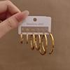 Gold-Plated Stainless Steel Heart and Star Hoop Earrings, Non-Fading, Large and Exaggerated Design.