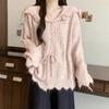 La Chapelle Women's Sailor Collar Knit Cardigan