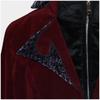 Men's Medieval Retro Christmas Tuxedo Coat - Mid-Length Punk Style