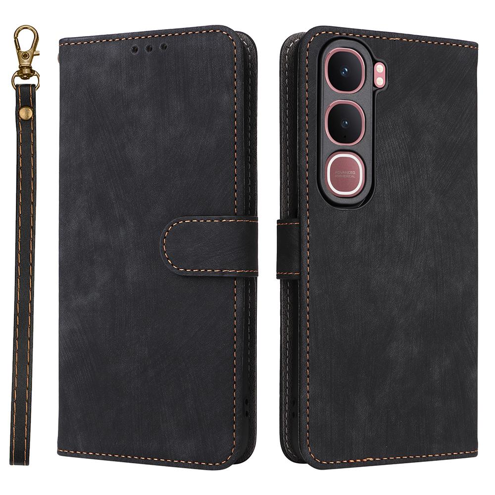 

For vivo Y31 5G/Y21d Case Wallet RFID Blocking PU Leather Phone Cover Stand with Strap