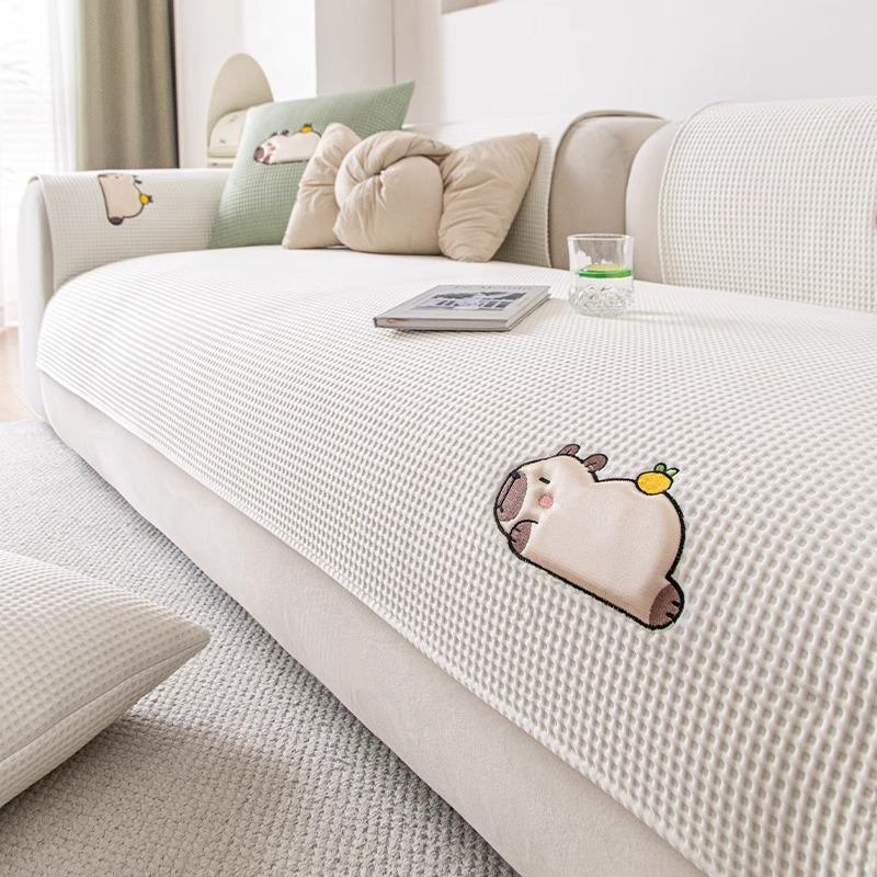 

Крутая подушка для дивана Doudou лето 2025 новинка мультяшный коврик для дивана из ледяного шелка коврик нескользящая подушка для сиденья летний чехол ткань полотенце 70*70cm