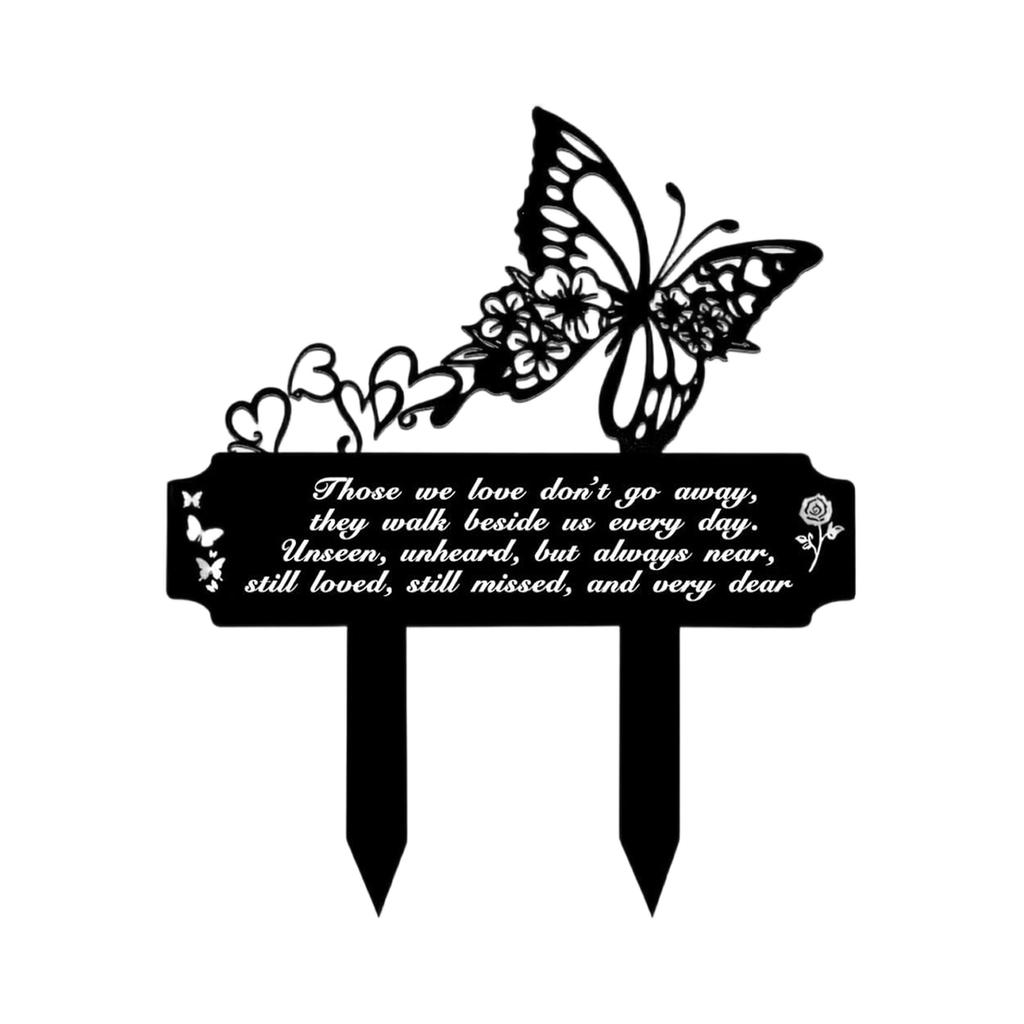 Memorial Marker for Cemetery Heart Plaque Garden Stake Mom Decoration Stake for Outdoor Yard Garden