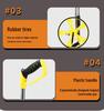 Folding Hand-Push High-Precision Outdoor Measuring Wheel with Rubber-Coated Large Wheel
