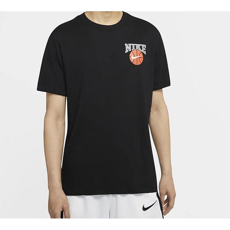 Nike T Shirts Men's Black Crew Neck Moderate Straight Fit CD1287-010