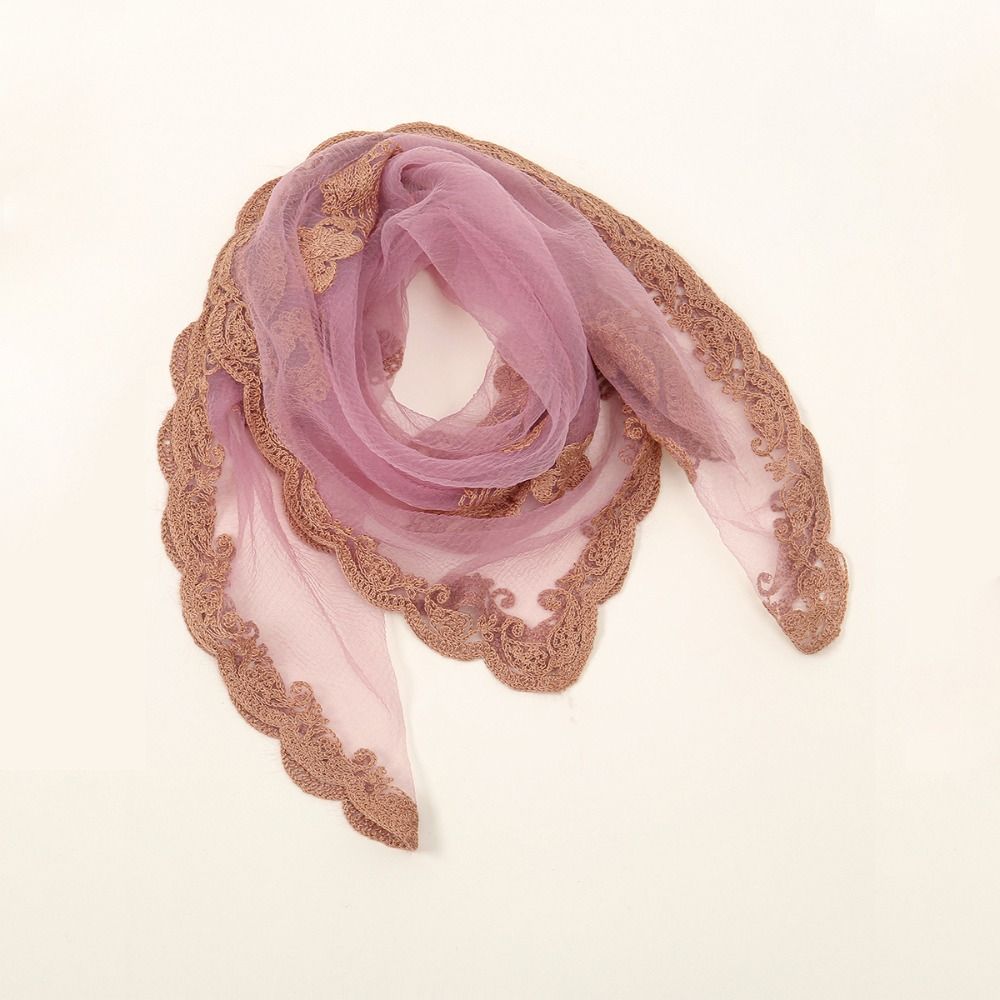 Square Lace Scarf Hollow Out Hair Scarf Headband Elegant Lace Handkerchiefs  Women