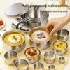 Stainless Steel Dumpling/Tart Skin Cutter & Mousse/Donut Baking Mold Set.