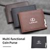 Car Accessories Men's Short Wallet ID Card Case Coin Purse For IS250 IS200 CT200h GS300 LS430 RX450h LX570 IS300 ES RX LS