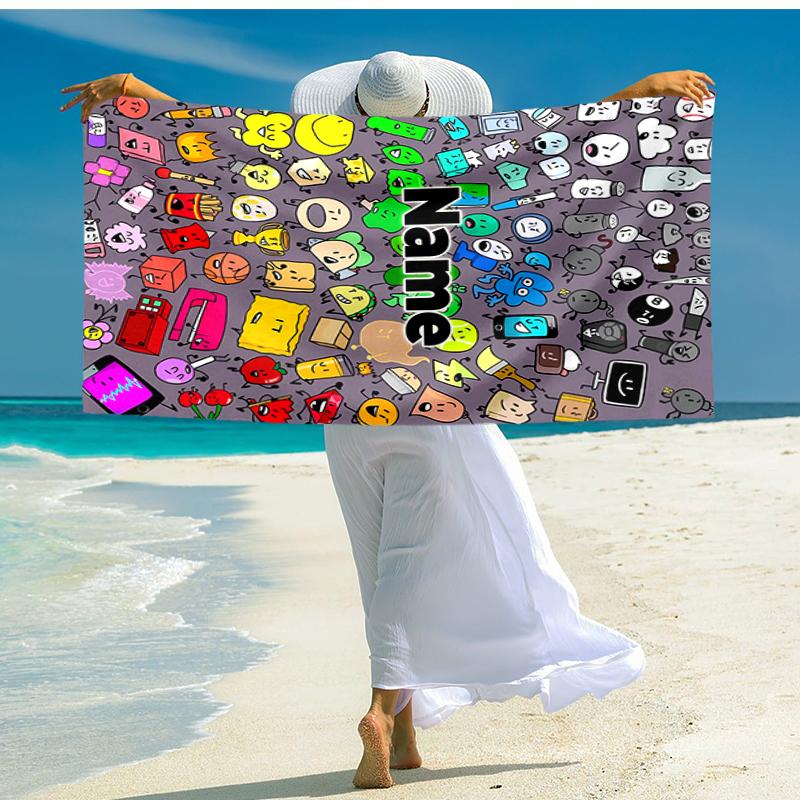 Personalized Customized Proof Beach Towel with Nanimate Insanity Pattern - Soft, Absorbent,quick-drying,perfect Swimming,camping&bathing