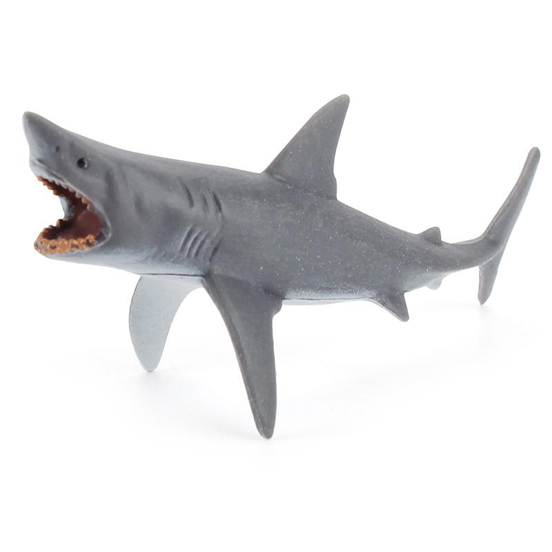 Mini Marine Creature Model Great White Shark Blue Whale Pilot Whale Shark Ornament Hand-Drawn Solid Toy