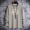 Men's Long Sleeve Autumn Round Neck Casual Printed T-Shirt