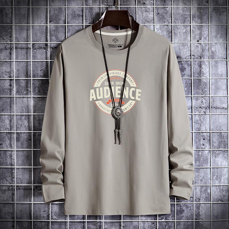 Men's Long Sleeve Autumn Round Neck Casual Printed T-Shirt