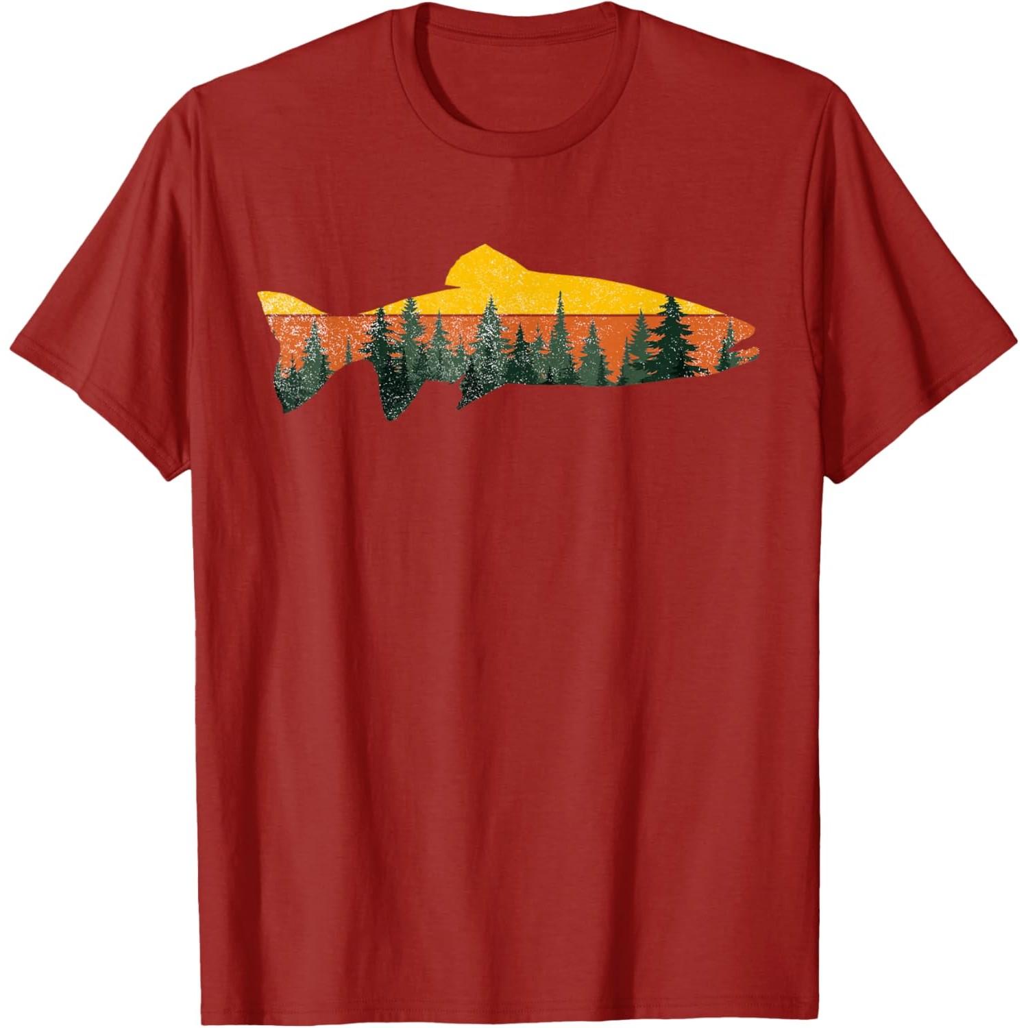 

Trout Fly Fishing Outdoor Forest Nature Wildlife FisherUnisex TShirt S