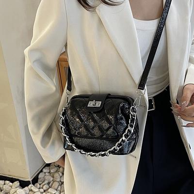 Nischen-Arztkoffertasche High-End einfache Diamantketten-Handtasche Damen neue Mode Schulter-Umhängetasche