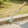 Weeder with Curved Shaft Stainless Steel Implement Handheld Crack Weeding Tool for