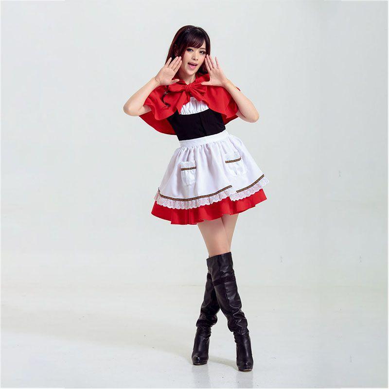 Enchanting Cosplay Christmas Princess Dress Little Red Riding Hood For Adults