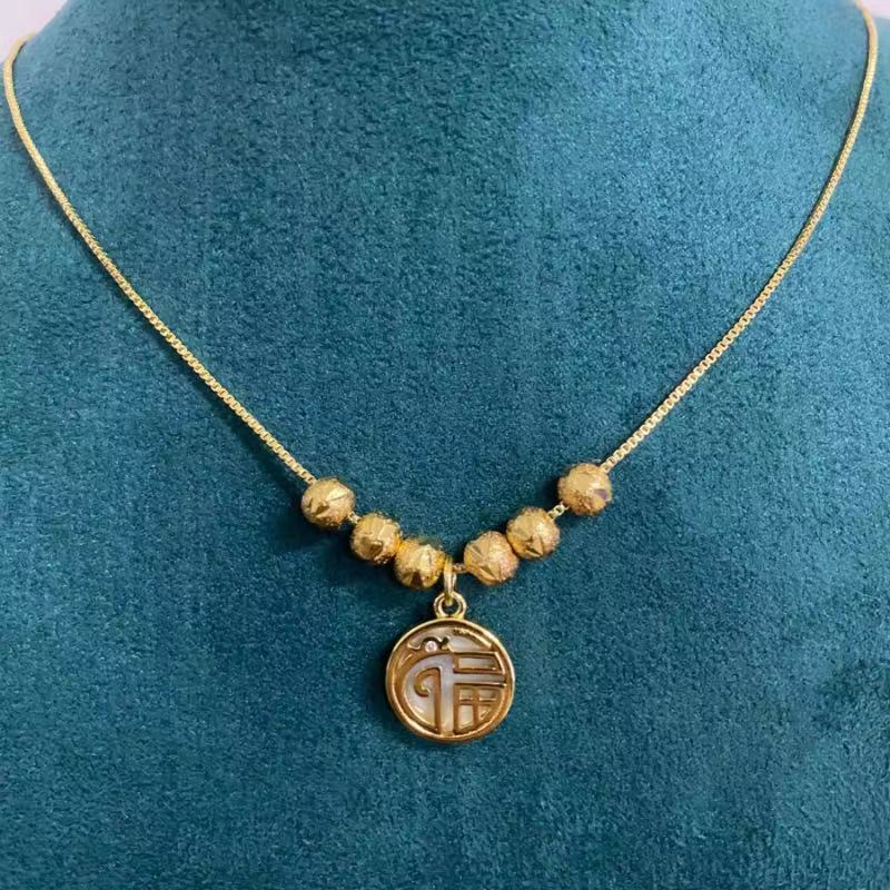 

Новое благословение головы дракона фу и белых ракушек в стиле ретро, универсальная женская цепочка