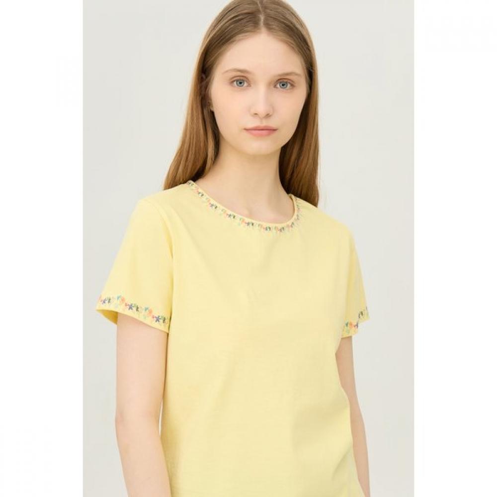 BeneTTon Flower PoinT ShorT Sleeve T shirT baTs95531