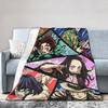 Kimetsu No Yaiba Blanket Cover Shinobu Kocho Fleece Throw Blanket Summer Air Conditioning Decoration Ultra-Soft Warm Bedspread