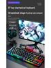 In-Stock RGB 87-Key True Mechanical Wired Keyboard, Blue Switch, for PC, Laptop, Office, and E-sports.