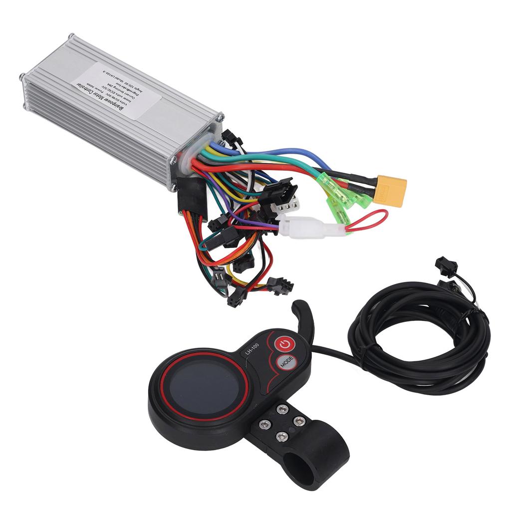48V 60V Electric Bike Scooter Controller with Round Colorful Thumb Throttle LH100 LCD Panel for