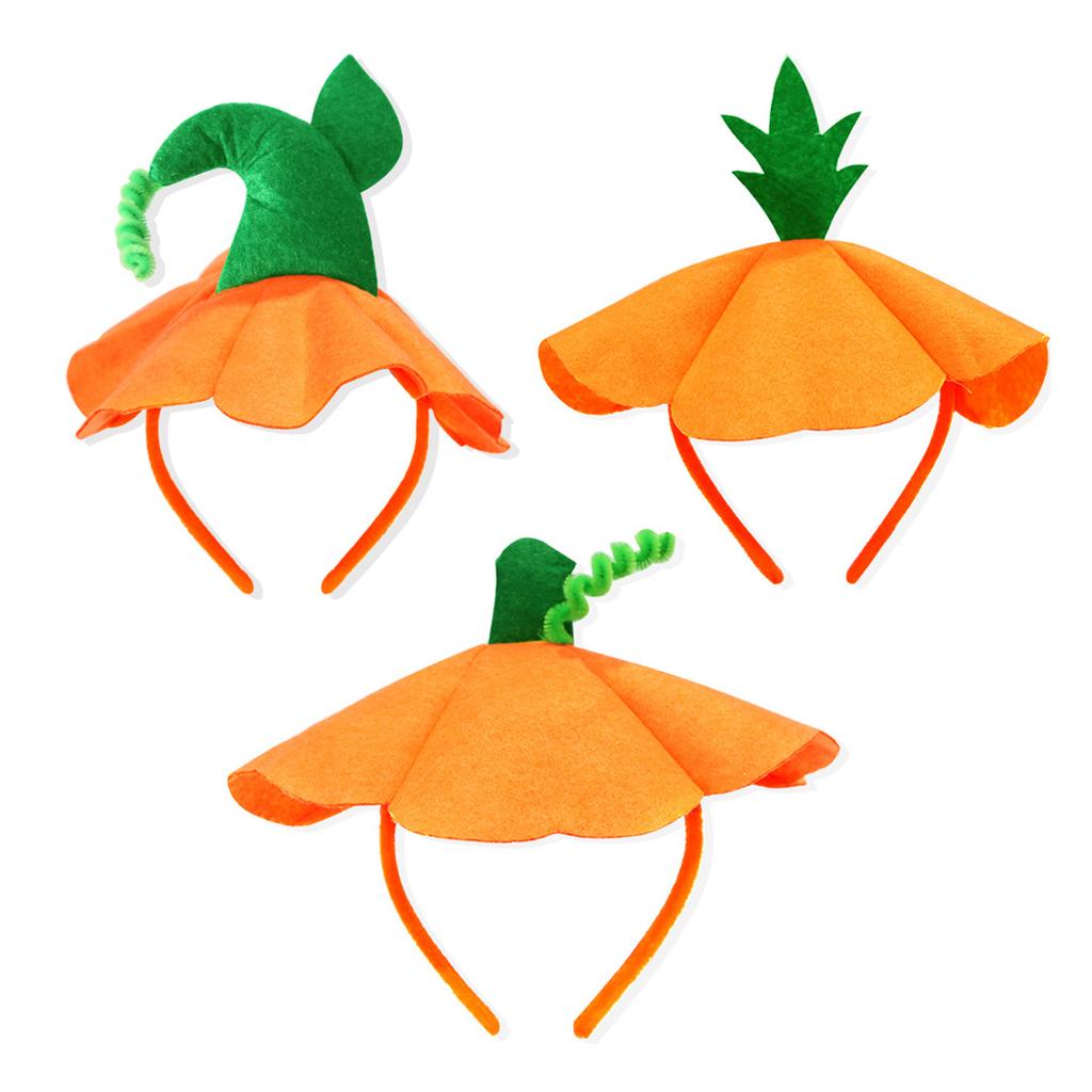 Halloween Pumpkin Hat Headband Styling Headpieces Funny Headwear Cartoon Style Festive Hair Accessory For Parties