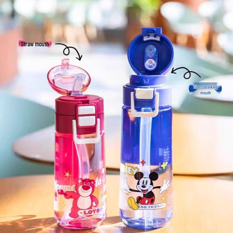 Xile Children's Cartoon Tritan Straw Water Bottle