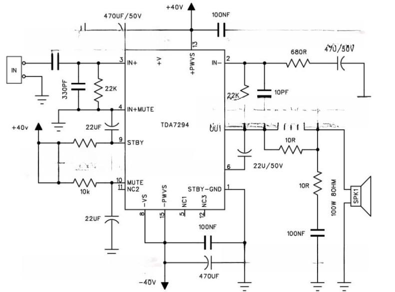 TDA7294 DIY Audio Kit 200W Audio Power Board Dual Channel HIFI PCB Parts Supports DC +-24V To +-40V Power Supply