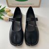 IPPEUM Tabis Mary Janes Shoes For Women 2025 New Black Red Split Toe Ballet Flats Ballerina Shoes Buckle
