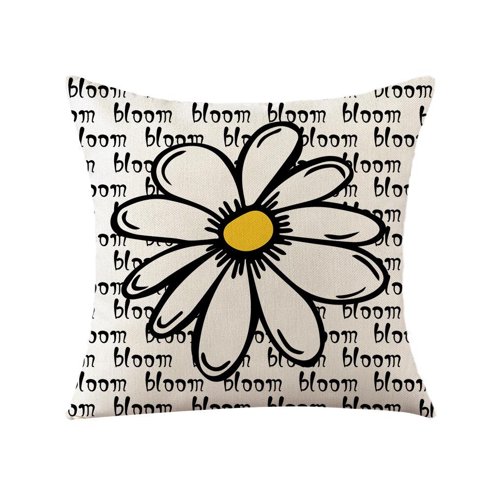 Pillow Cover Sunflower Cartoon Bee Home Decoration Cushion Cover Nordic Style Sofa Pillow Cover