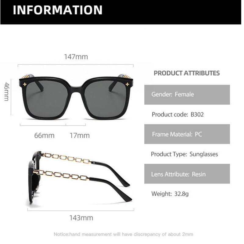 Fashion Sunglasses Women Luxury Large Frame Sun Glasses UV400 Protective Eyewear New Lady Traveling Shade Female