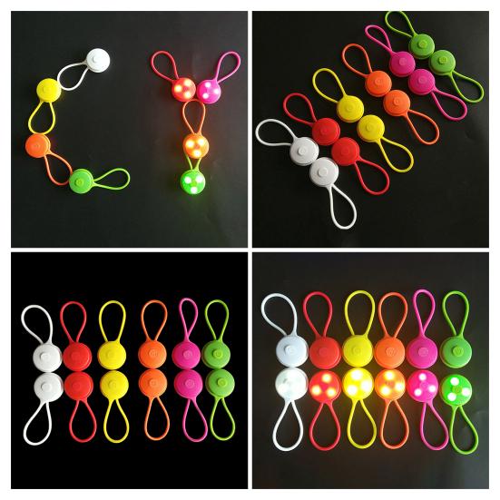 LED Glowing Backpack Light with 3 Flash Modes High Visibility Silicone Rope ABS Housing Adjustable