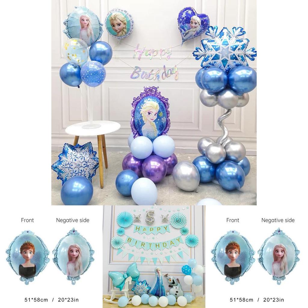 Elegant Foil Decorations For A Frozen Themed Party