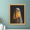 DIY Diamond Painting Kit Ghost Holding Candle 5D Full Drill Canvas Art Creative Craft Gift for Girls and Adults