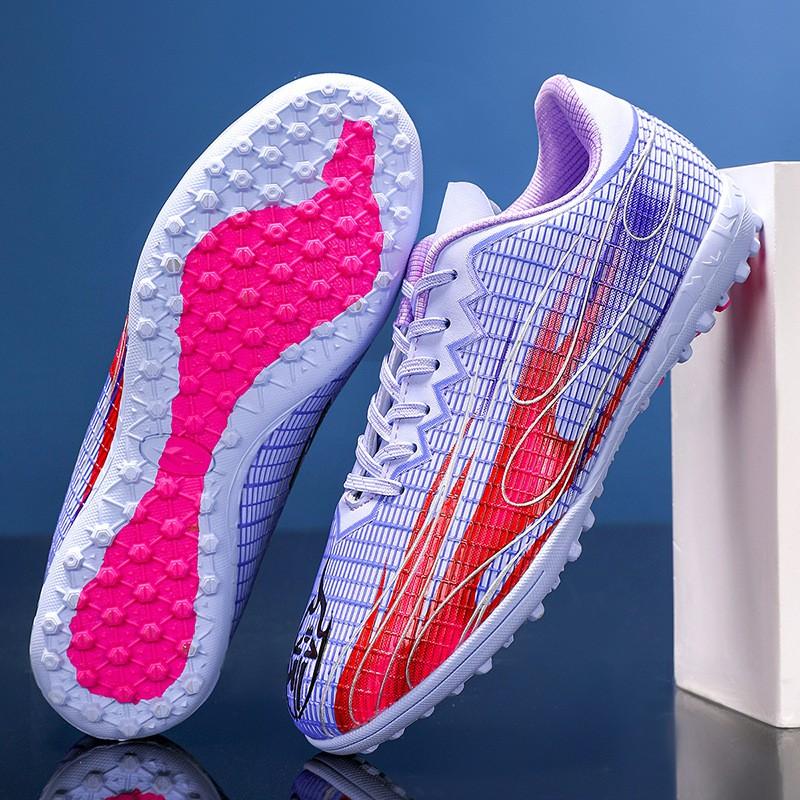 Mens Womens High-Cut Soccer Cleats Training Match On Grass Fields Rubber Sole Anti-Slip Football Shoes