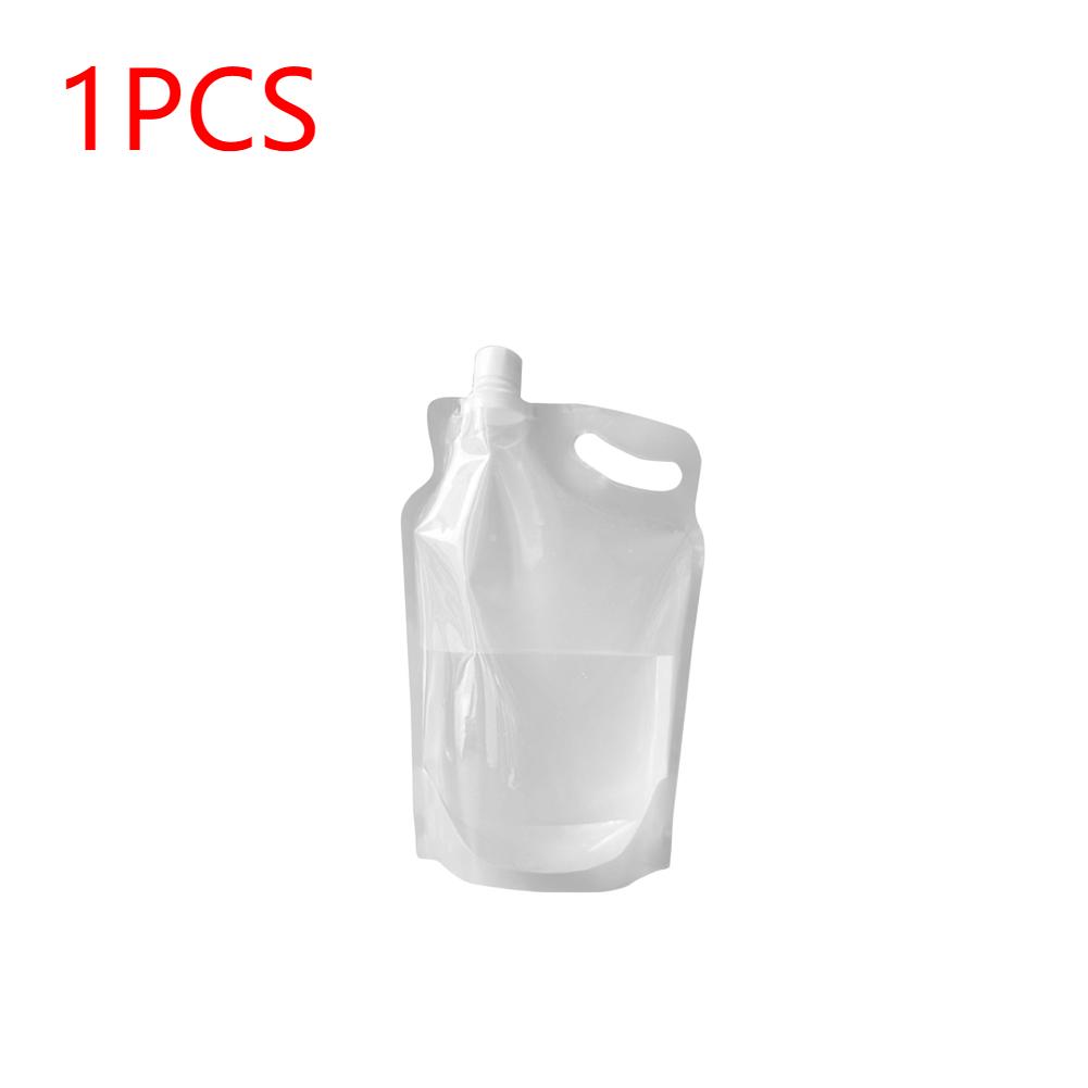 

Прозрачный контейнер для воды 2л, портативный складной мешок для воды с маленькой ручкой, без утечек, товары для занятий спортом на открытом воздухе 1PC 2L