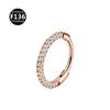 Neuer G23 Titanlegierung Tri-Diamant Nasen- & Ohrpiercingring