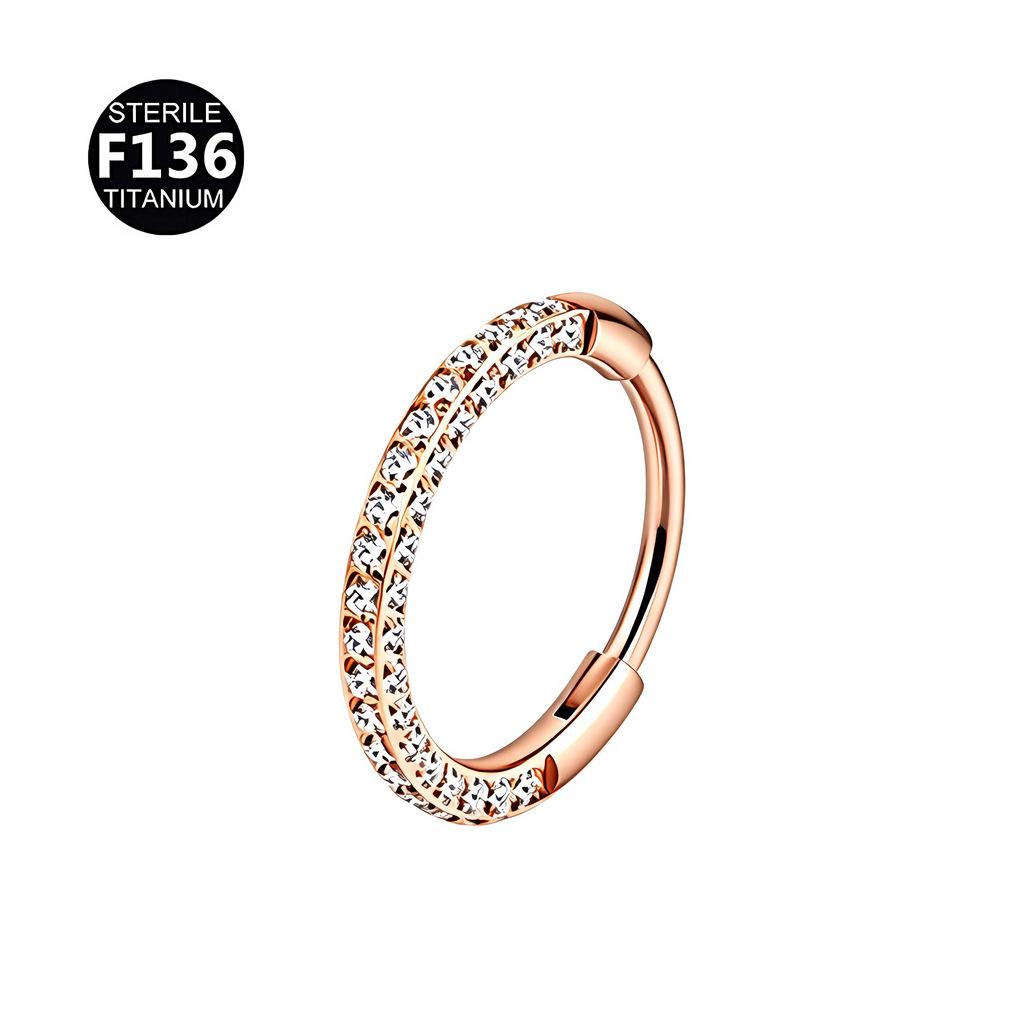 Neuer G23 Titanlegierung Tri-Diamant Nasen- & Ohrpiercingring