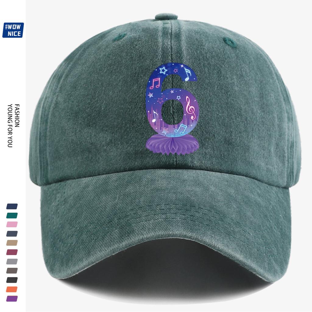 D-Dur pc Musik Sternenlicht Ohne Aufdruck Baseballkappe KPOP-Gruppe Flaches Muster Note Stern Dekor Slim Fit Trendig Treffen