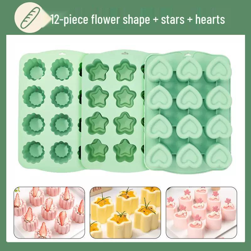 

12-Cavity Star & Heart Baking Mold