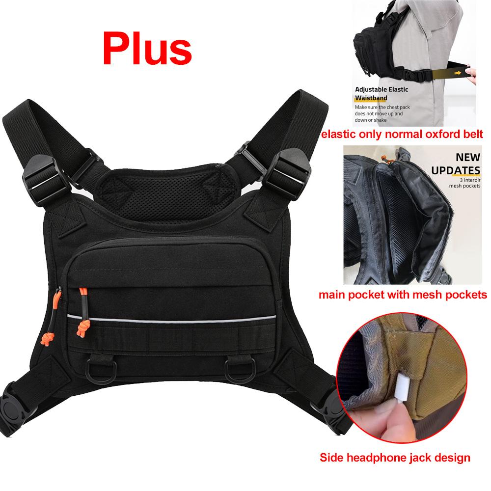 Chest Bag for Men Running Front Vest Backpack Rig Pouch Hiking Cycling Outdoor Camping Fishing Hunting Travel Molle Bag