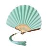 Bamboo Frame Folding Hand Fan Shell-Shaped Dance Fan Creative Summer Cooling Fan  Photo Prop